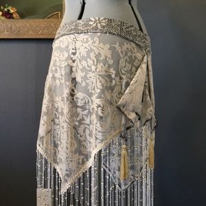 Size M/L Origami Cream Lace Hip Scarf